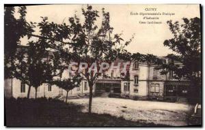 Old Postcard Cluny School Practice Departementale D & # 39Industrie Inner Court