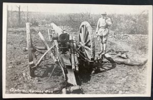 Mint Usa Real Picture Postcard Captured German Gun WWI