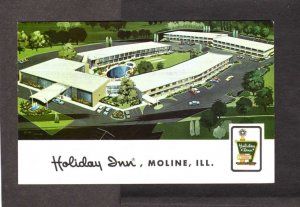 IL Holiday Inn Hotel Motel Moline Illinois Postcard