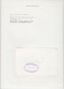 King Kaiser Matanzima, Original Autograph, Royalty Transkei South Africa (L6392)