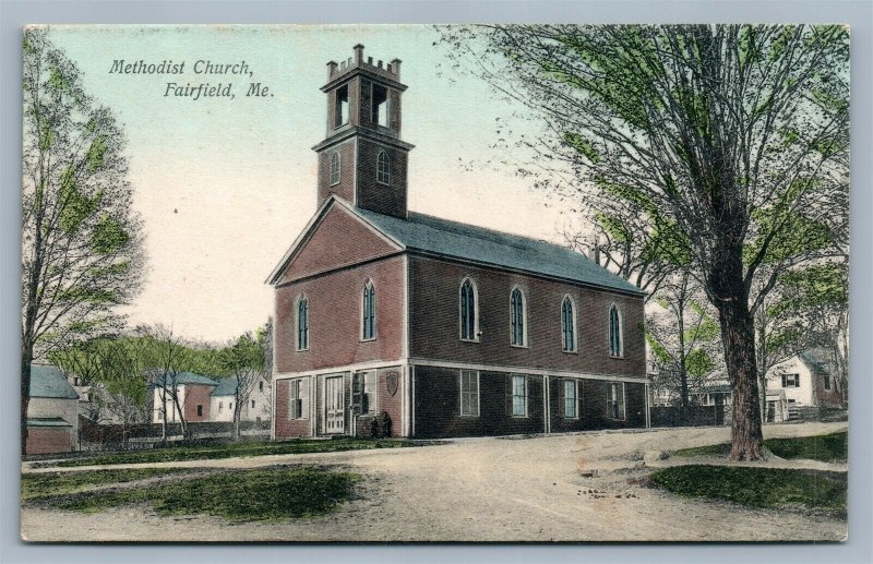 FAIRFIELD ME METHODIST CHURCH ANTIQUE POSTCARD