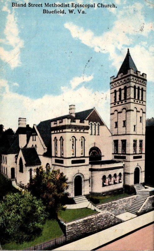 West Virginia Bluefield Bland Street Methodist Episcopal Church 1914 Curteich