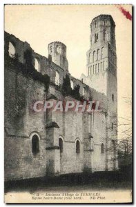 Postcard Old anciene Jumieges Abbey Church of Our Lady