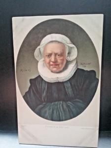 Postcard Portrait Of An Old Lady  Artist Signed.    Z5