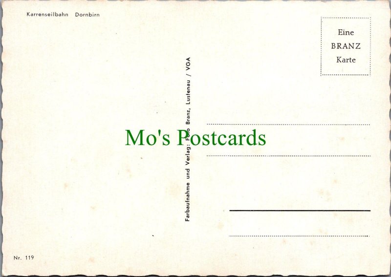 Austria Postcard - Karrenseilbahn, Dornbirn, Vorarlberg  RR15917