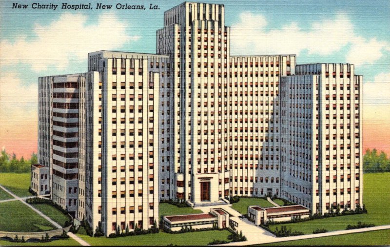 Louisiana New Orleans New Charity Hospital Curteich