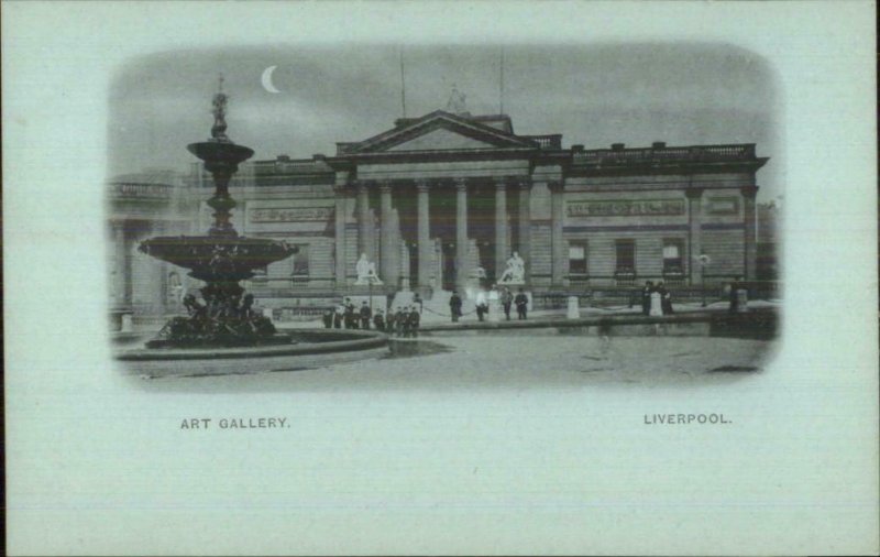 Liverpool England Early 1890s Smaller Format Postcard ART GALLERY