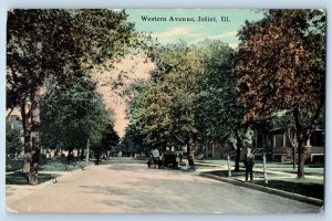 Joliet Illinois Postcard Western Avenue Exterior Building 1911 Vintage Antique