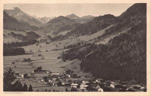 A074 Germany Langenwang Allgaeu Widderstein mountains vintage postcard
