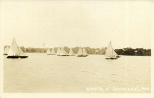 PC CPA US, MICH, SPRING LAKE REGATTA, Vintage REAL PHOTO Postcard (b14922)