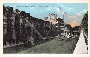 INSIDE THE GATES AUBURN PRISON AUBURN NEW YORK POSTCARD (c. 1915)