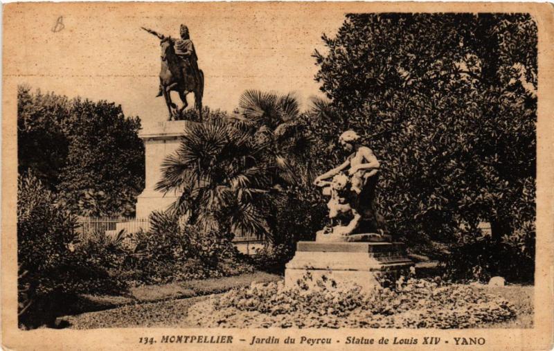 CPA MONTPELLIER - Jardin du Peyrou - Statue de Louis XIV - Yano (511241)