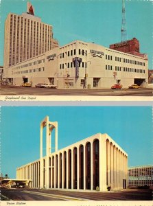 2~4X6 Postcards Milwaukee Wisconsin GREYHOUND BUS DEPOT & UNION RAILROAD STATION