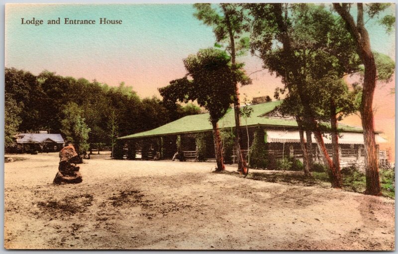 Lodge and Entrance House Endless Caverns New Market Virginia VA Grounds Postcard