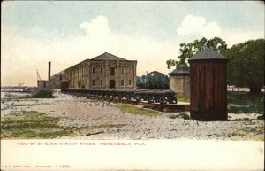 Pensacola Florida FL U.S. Navy View of 21 Guns c1900s Postcard