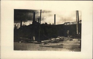 Dayton Ohio OH Flood Damage c1910 Real Photo Postcard #4 FACTORY