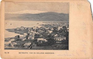 Beyrouth Lebanon Vue du College Americain Vintage Postcard AA1351