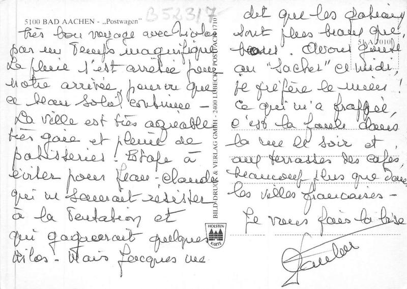 B52317 Aachen Postwagen   germany