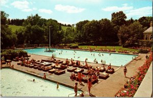Swimming Pool at Oglebay Park, Wheeling WV Vintage Postcard F56