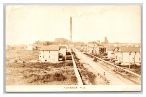RPPC Main Street View Noranda Mining Camp Quebec QC Canada 1930 Postcard W3