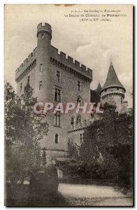 Old Postcard The Dordogne Picturesque Le Donjon du Chateau Puymartin