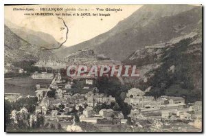 Old Postcard Briancon Hautes Alpes Vue Generale with Chaberton