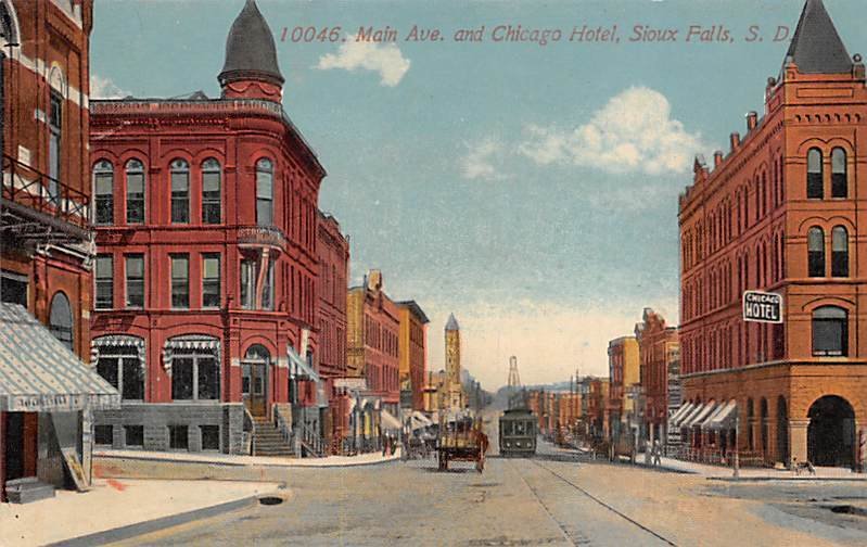 Main Avenue and Chicago Hotel Sioux Falls SD