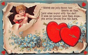 J20/ Valentine's Day Love Holiday Postcard c1910 Art Beautiful Cupid 66