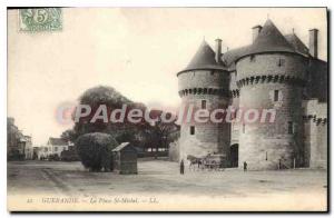 Postcard Old Guerande Place St Michel