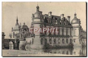 Old Postcard Chateau de Chantilly parterre taking view