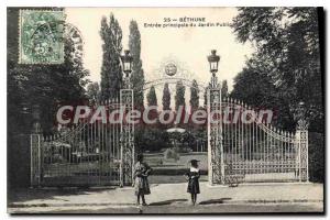 Postcard Old Main Entree Du Jardin Bethune