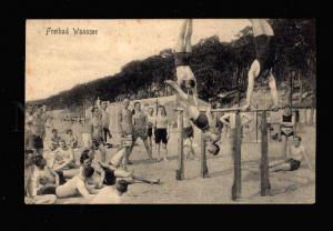 016554 Semi-nude athletes Freibad Wannsee Vintage PC