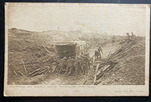 Mint Real Photo Postcard RPPC WW1 The Australian Troops Helloing An Ambulance