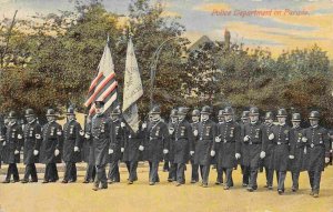 Chicago Police Department on Parade Illinois 1910c postcard