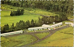 The Panorama Motel - aerial view - Woodstock, New Brunswick Canada postcard