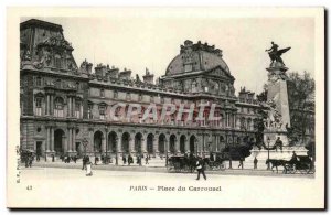 Paris -1 - The Louvre - Place du Carrousel - horse - Old Postcard
