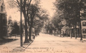 Vintage Postcard 1900's View of Morris Avenue Elizabeth New Jersey N. J.