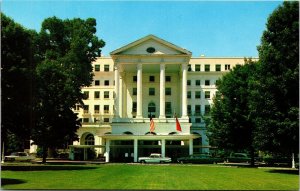 Postcard WV White Sulphur Springs The Greenbrier hotel exterior front