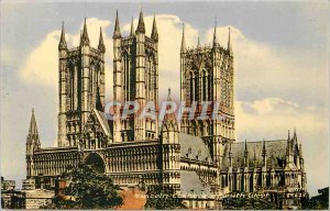 Postcard Old South West Lincoln Cathedral