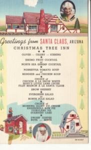 AZ   SANTA CLAUS  Christmas Tree Inn RESTAURANT MENU pc