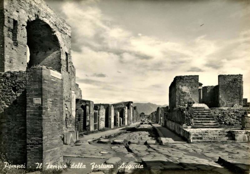 Italy - Pompei. The Temple's the August Fortune  *RPPC