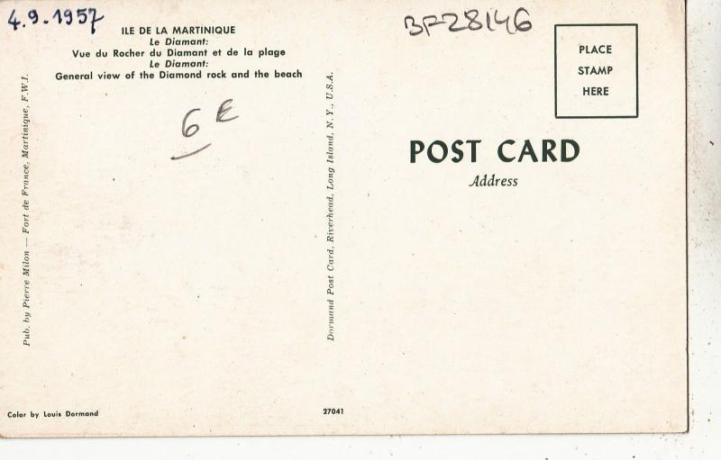 BF28146 le diamant ile de martinique caribbean islands  front/back image