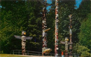 Canada Vancouver B.C. Totem Poles in Stanley Park native ammerican carvings