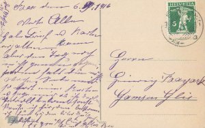 B505 Switzerland patiowith stairs postcard 1916