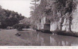 Illinois Overhanging Rocks In Picnic Area Illinois White Pines Forest State P...