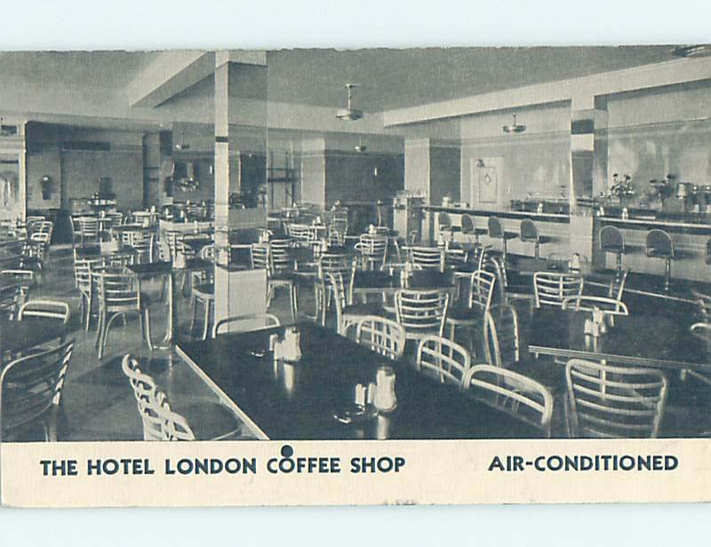 1950's HOTEL LONDON COFFEE SHOP ON WEST 54TH STREET New York City NY AE2427