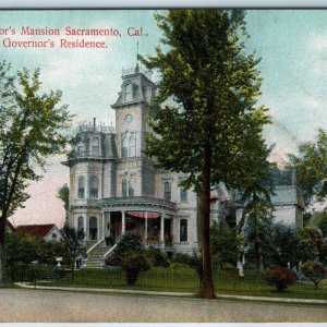 c1910s Sacramento, CA Governor's Mansion Residence House Sharp Litho Colors A206