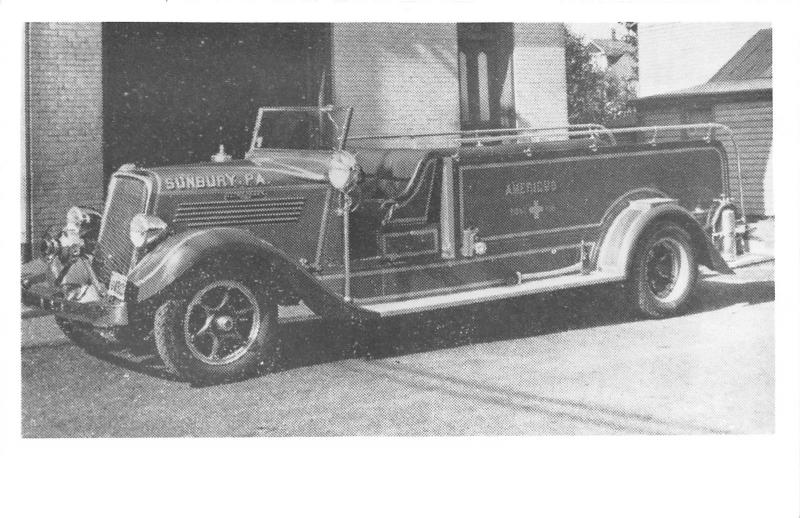 Sunbury Pennsylvania~Fire Department Truck Americus~Northumberland County~RPPC