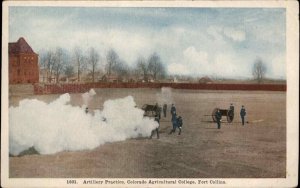 Fort Collins Colorado CO Agricultural College Artillery Practice Vintage PC