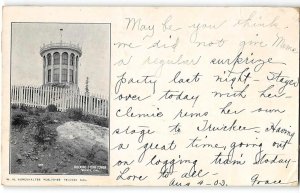 Rocking Stone Tower, Truckee, CA Nevada County 1903 Burckhalter Antique Postcard